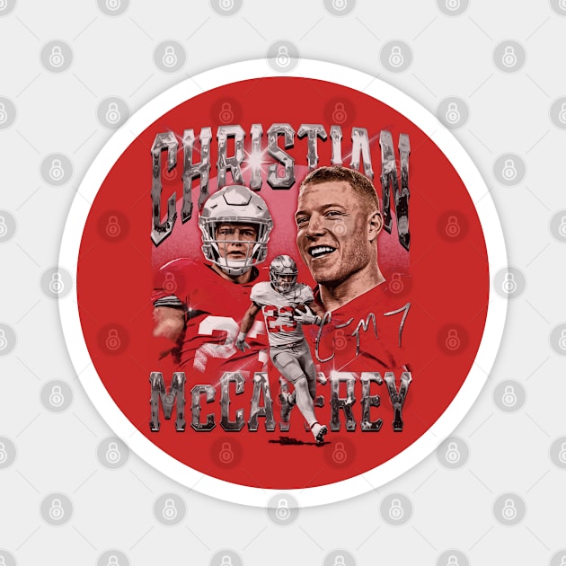 Christian McCaffrey San Francisco Vintage Magnet by danlintonpro